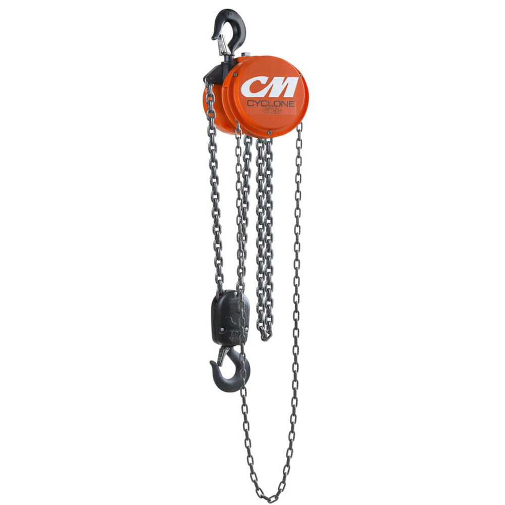 CM Cyclone Hand Chain Hoist with Swivel Hook Suspension- 6 Ton - 20 ft.  Lift - 4739 - Freeland Hoist & Crane, Inc.
